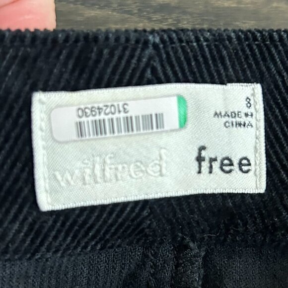 ARITZIA Wilfred Free Black Corduroy Button Down Mini Karmen Skirt US 8 - Picture 4 of 6